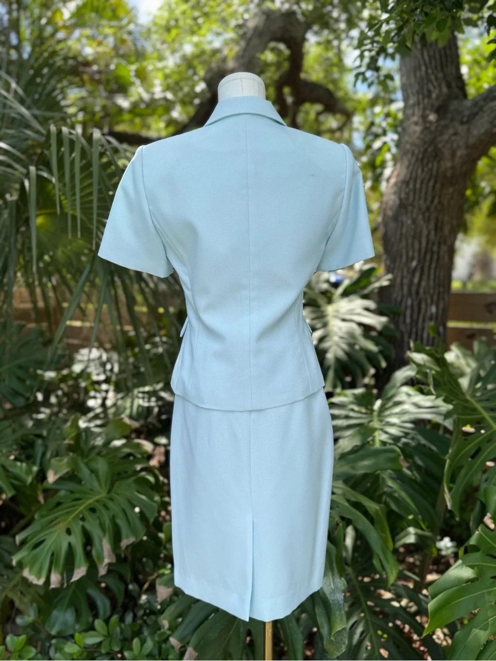 Vintage Pastel Blue Kasper Suit